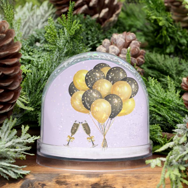 Globe de la nieve de Año Nuevo Feliz (Invierno)