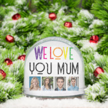 Globe de nieve con foto de personalizado para mamá