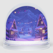 Globe de nieve de escena de Navidades nevados