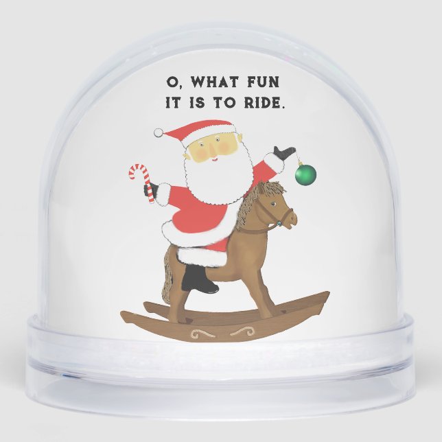 Globe de nieve de regalo de vacaciones ecuestres (Anverso)