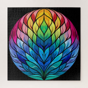 Globe of Rainbow Colors Jigsaw Puzzle