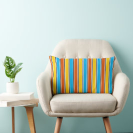 Globe Stripe Clásico tirar almohada lumbar
