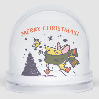 Globe Vintage Feliz Navidad Mouse