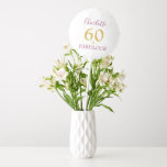 Globo 60 y Fabulous Elegant 60th Birthday Gold<br><div class="desc">Celebra sesenta años y marca este maravilloso hito de 60 años con moda elegancia moderna. Personalice sus accesorios de 60 fiestas añadiendo su nombre a esta tipografía elegante,  minimalista,  en oro y morado anunciando que usted tiene 60 años y es Fabuloso.</div>