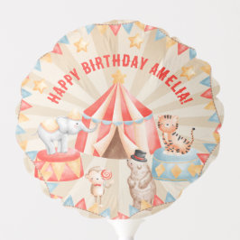 Globo Acuarela Circo Animales Cumpleaños