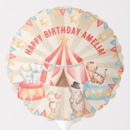 Globo Acuarela Circo Animales Cumpleaños