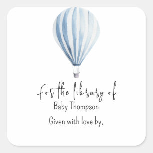 Globo aerostático - etiqueta para regalo de baby s