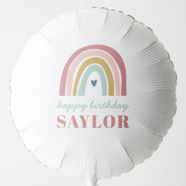 Globo Aniversario rosa del arcoiris del boho lindo