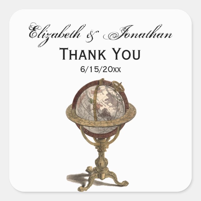 Globo antiguo, Sellos para sobres BG blancos (Anverso)