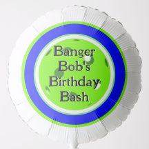 Baloncesto azul y verde Cumpleaños Personalizado