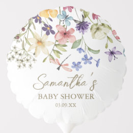 Globo Bebé de flores silvestres en el Baby Shower de Blo