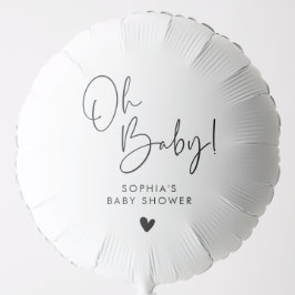 Globo Black and White Oh Baby Modern Boho Baby Shower