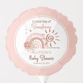 Globo Boho Un pequeño rayo de luz solar Chica Baby Showe