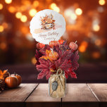 Globo Caída Floral Cottage Core Teacup Birthday Tea Fies<br><div class="desc">Sumérjase en la acogedora elegancia del otoño con nuestra colección de diseño "Fall Floral Cottage Core Teacup Birthday Tea Fiesta". Este encantador ilustracion está decorado con un delicado té blanco adornado con un elegante patrón de hojas, descansando con gracia en un platillo a juego. Alrededor de esta pieza central hay...</div>