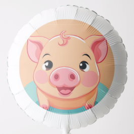 Globo Cerdo Cute Face animal Granja zoológico Fiesta de