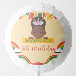 Globo Chicas afro unicornio afroamericanos Cumpleaños