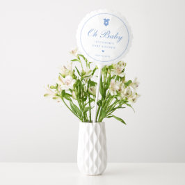 Globo Chico Ducha de Bebe con Letra Azul Elegante