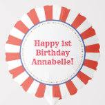 Globo Circus Kids Birthday Fiesta Theme<br><div class="desc">Este adorablemente lindo y colorido tema fiesta de primer cumpleaños es genial para cualquier niño o chica que ame el circo! ¡Celebren su primer cumpleaños con este adorable tema del carnaval retro!</div>