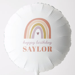 Globo Cumpleaños de la Cute Boho Rainbow Peach