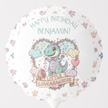 Cumpleaños personalizado de Little Hearts Dino