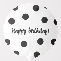 Cumpleaños personalizado en blanco y negro