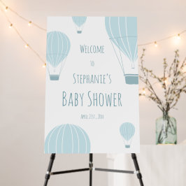 Globo de aire caliente Azul Baby Shower Bienvenida