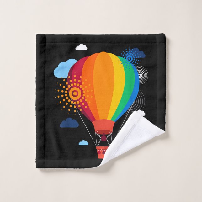 Globo de aire caliente camiseta camiseta con globo (Toallita)