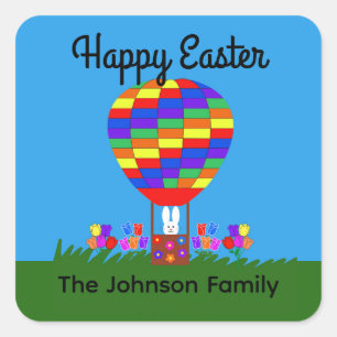 Globo de aire caliente conejo #3 Pegatinas