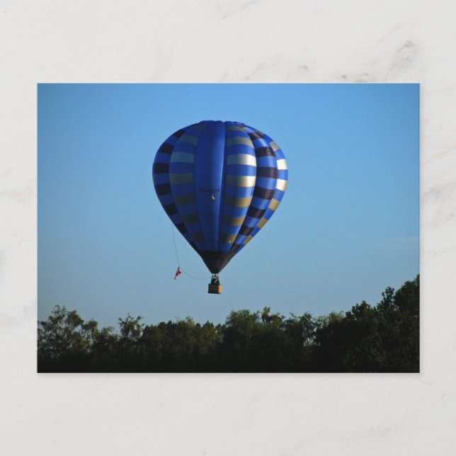 Globo de aire caliente en postal de vuelo (Anverso)