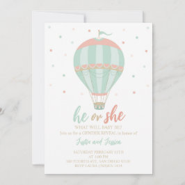 Globo de aire caliente Género revelar invitación