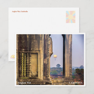 Globo de Angkor Wat al amanecer – Tarjeta postal