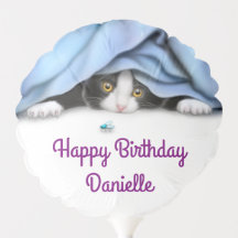 Globo de cumpleaños de Bug Hunter Kitty Cat