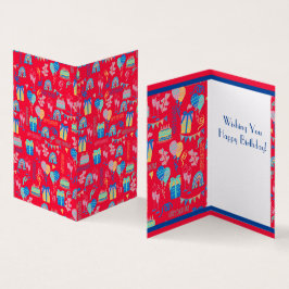 Globo de cumpleaños feliz, Streamers y tarjeta de 