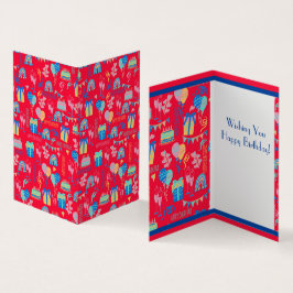 Globo de cumpleaños feliz, Streamers y tarjeta de 