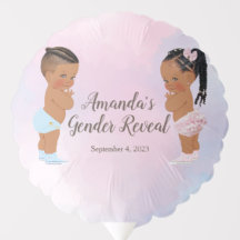 Globo de helio revelado por género afroamericano