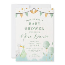 globo de invitación a la ducha para bebés