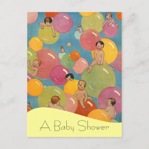 Globo de Invitaciones de Baby Shower antiguas post