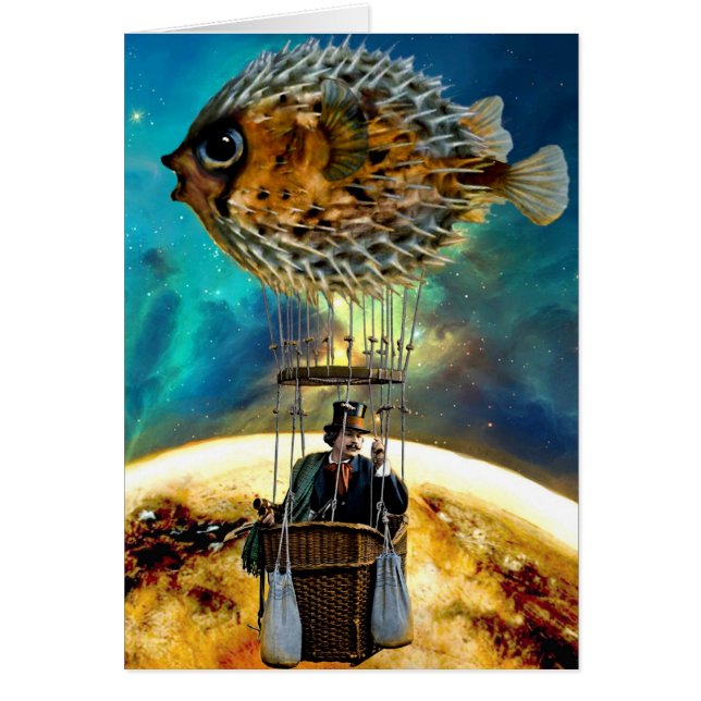 Globo de los pescados del soplo - tarjeta (Frente)