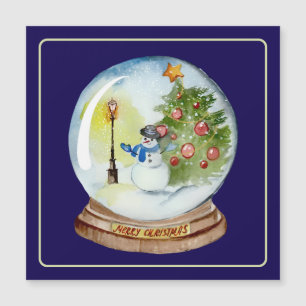 Globo de Nieve de Navidad con Muñeco de Nieve y Ár