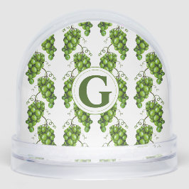 Globo de nieve de uvas verdes
