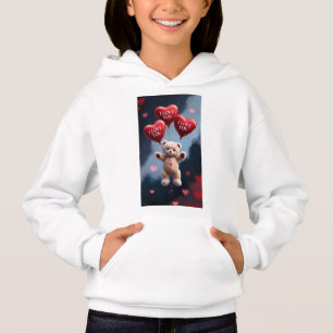 Globo de Oso de Teddy romántico " Chica Hoodie "