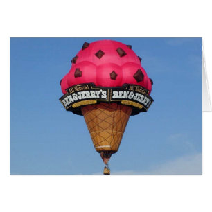 Globo del aire caliente del cono de helado