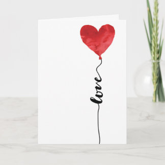 Globo del amor - tarjeta de felicitación feliz del
