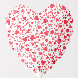 Globo El día de San Valentín de corazones de confetti ro