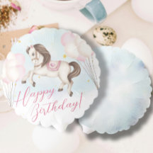 Fairytale Pony pinky Balloons estrellas Birday Par