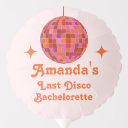 Globo Fiesta de soltera disco Groovy naranja rosa última