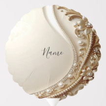 Globo Floral Dorado Elegante Ornamental