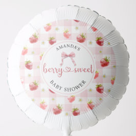 Globo Fresa Rosa Berry Sweet Baby Shower
