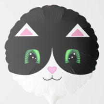 Gato de Tuxedo lindo cara feliz