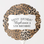 Globo Leopard Animal Print Kids Birthday Fiesta<br><div class="desc">Globos fiestas de cumpleaños de niños con huellas de animales leopardos.</div>